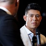 Quick Round with Denzel Ieremia Denzel Ieremia speaking at the 2019 Brian Perry Waikato Regional Sports Awards is the official title. Photo: Mike Walen (Key Imagery)