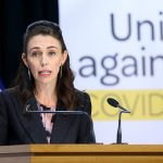 COVID-19: PM Ardern Says Golf Course Maintenance Issue Being Worked Through Now Prime Minister Jacinda Ardern speaks to media during a press conference at The Beehive in Wellington, New Zealand. (Photo by Hagen Hopkins/Getty Images)