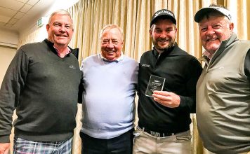 Ryan Fox Warmed Up For Europe With Supreme Form at Wairakei Briscoes Wairakei Invitational ProAm Photo From left. Richard Ellis, John Street (Lincoln Farms), Ryan Fox and Rod Duke (Briscoes)