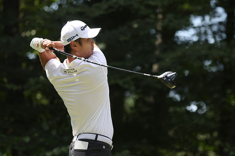 Danny Lee of New Zealand plays his shot from the ninth tee during the second round of The Northern Trust at TPC Boston on August 21, 2020 in Norton, Massachusetts. (Photo by Rob Carr/Getty Images)