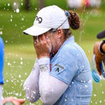 McDonald Wins Maiden Tour Title as Ko Makes Another Top Ten Ally McDonald is doused with champagne on the 18th green immediately after winning the 2020 LPGA Drive On Championship