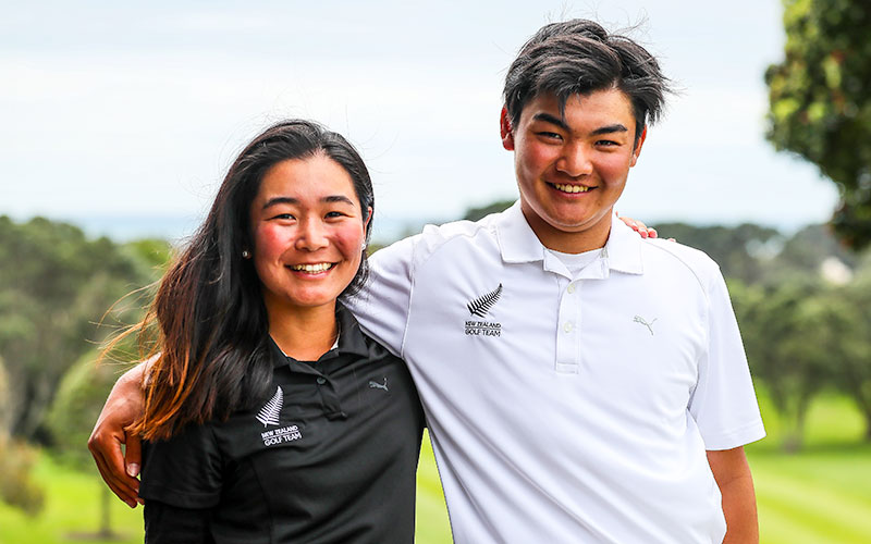 Momoka & Kazuma Kobori at the Taranaki Open (NZ Golf)