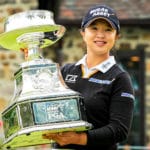 Sei Young Kim Wins First Major, Ko Finishes 18th Sei Young Kim with the KPMG US PGA Championship trophy (LPGA/USPGA)