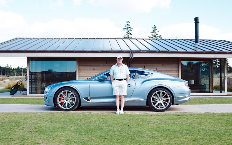 Sir John Key and his Bentley (Supplied)