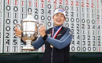 A Lim Kim Wins 75th U.S. Women’sOpen A Lim Kim poses with the trophy after winning the 2020 U.S. Women's Open at Champions Golf Club (Cypress Creek Course) in Houston, Texas on Monday, Dec. 14, 2020. (Chris Keane/USGA)