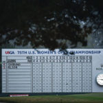 U.S. Women’s Open Final Day Suspended Until Tomorrow The scoreboard in a weather delay during the final round at the 2020 U.S. Women's Open at Champions Golf Club (Cypress Creek Course) in Houston, Texas. (Robert Beck/USGA)