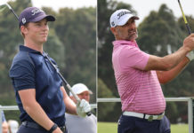 Slow Start for Kiwis at Windy Rosebud Daniel Hillier and Mike Hendry on Day 1 of The Players Series hosted by Geoff Ogilvy at Rosebud Country Club in Victoria Australia. (PGA Tour of Australasia)