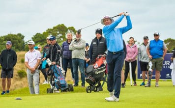 James Anstiss Misses By One as Three Kiwis Finish Top Ten at Vic PGA James Anstiss on the 12th tee in the final round of the Victorian PGA at Moonah Links. Photo: PGA of Australia