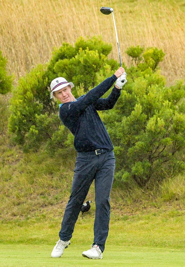 James Anstiss on the 6th tee in the final round of the Victorian PGA at Moonah Links. Photo: PGA of Australia