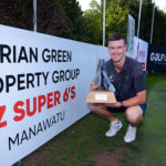 Kerry Mountcastle Prevails at Manawatu Super 6’s Kerry Mountcastle with the Brian Green Property Group Super 6's trophy after winning the event at Manawatu. (Golf NZ)