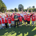 Manawatu Ready to Go for Super 6 Event Last year's winner Daniel Hillier with Manawatu volunteers after the 2020 event. (Golf NZ)