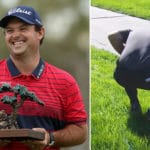 Patrick Reed Wins Farmers Insurance Open, Accused of Cheating…. Again Patrick Reed after winning the Farmers Insurance Open on the left, mired in controversy on the right. (Left: PGA Tour, Right: Youtube)