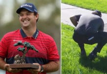 Patrick Reed Wins Farmers Insurance Open, Accused of Cheating…. Again Patrick Reed after winning the Farmers Insurance Open on the left, mired in controversy on the right. (Left: PGA Tour, Right: Youtube)