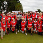 PGA NZ Announces the NZPGA Championship is Back for 2021 NZ PGA Championship 2018 winner Ben Campbell with PGA NZ Volunteers from the Tournament (Supplied)