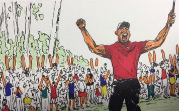 Golf and Art Cross Paths In Pandemic Tiger Woods Art