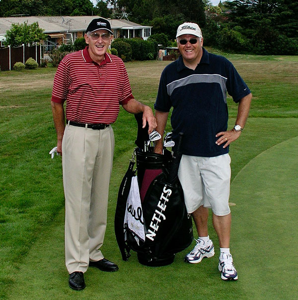 Sir Bob Charles and Michael Glading (Supplied)