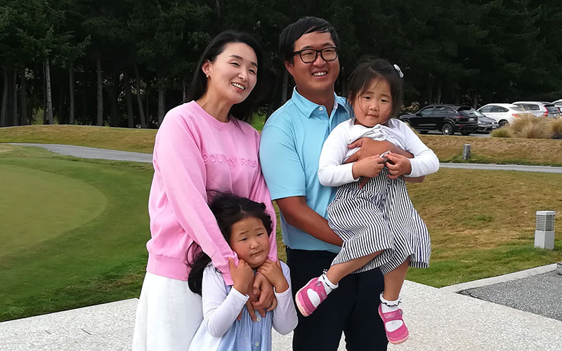 Dongwoo Kang and his family (Photo: Philippa Idour)