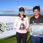 Vivian Lu and Kazuma Kobori Win New Zealand Amateur Stroke Play Titles Vivian Lu and Kazuma Kobori with their trophies. (Golf NZ)