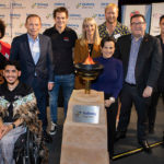 Golfers Join Hundreds at Opening of Halberg Games Anahila Kanongata'a-Suisuiki, ISPS Handa Patron Tony Abbott, ISPS Handa Ambassadors Dan Carter, Richie McCaw, Deputy Prime Minister Grant Robertson, Halberg Chief Executive Shelley McMeeken, Disability Rights Commissioner Paula Tesoriero, Halberg Youth Councillors Thomas Chin and Guy Harrison and Eric Murray at the Halberg Games