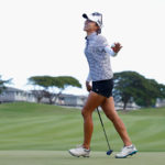 Victory – In Her Own Words Lydia Ko reacts after her final putt on the 18th green to win the LPGA LOTTE Championship at Kapolei Golf Club on April 17, 2021 in Kapolei, Hawaii. (Photo by Christian Petersen/Getty Images)