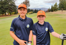 Dunedin Junior Golf Club Booming Dunedin Juniors Keidis Gray and Cade Patrick (Supplied)