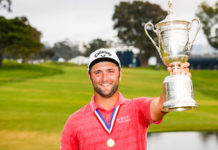 Spain Triumphs as Jon Rahm Wins US Open Jon Rahm poses with the trophy after winning the 2021 U.S. Open at Torrey Pines Golf Course in San Diego, Calif. on Sunday, June 20, 2021. (Jeff Haynes/USGA)
