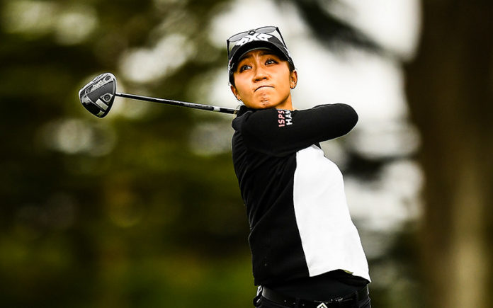 Lydia Ko plays her tee shot on the 12th hole during the first round at the 2021 U.S. Women's Open at The Olympic Club in San Francisco, Calif. (Robert Beck/USGA)