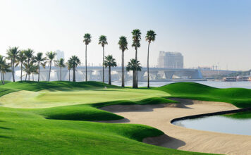 Region Amateur Men’s Championship to Defy Covid Lockdowns in Dubai 10th hole at the Dubai Creek Golf & Yacht Club (Supplied)