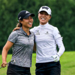 “Great Day To Have a Partner” – Ko and Kang Fire at Lone Team Event Danielle Kang (L) and Lydia Ko celebrate an eagle on the 11th hole during the second round of the Dow Great Lakes Bay Invitational at Midland Country Club in Midland, Michigan. (Photo by Sam Greenwood/Getty Images)