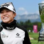 Happy Memories for Lydia Ko Back at Evian Lydia Ko in front of the Evian trophy