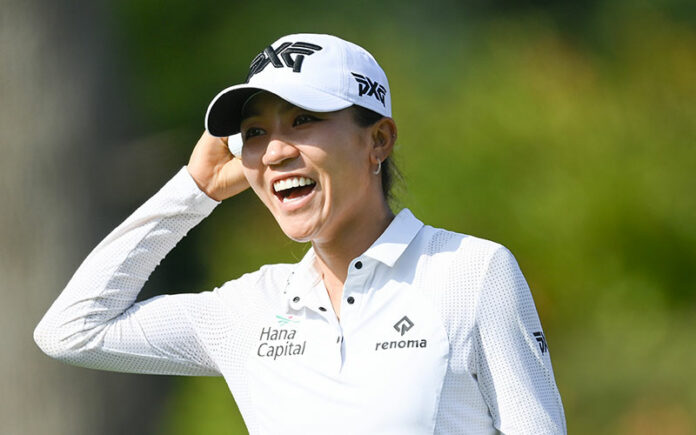 Lydia Ko in outright third at the The Amundi Evian Championship in Evian-les-Bains, France. (Photo by Stuart Franklin/Getty Images)