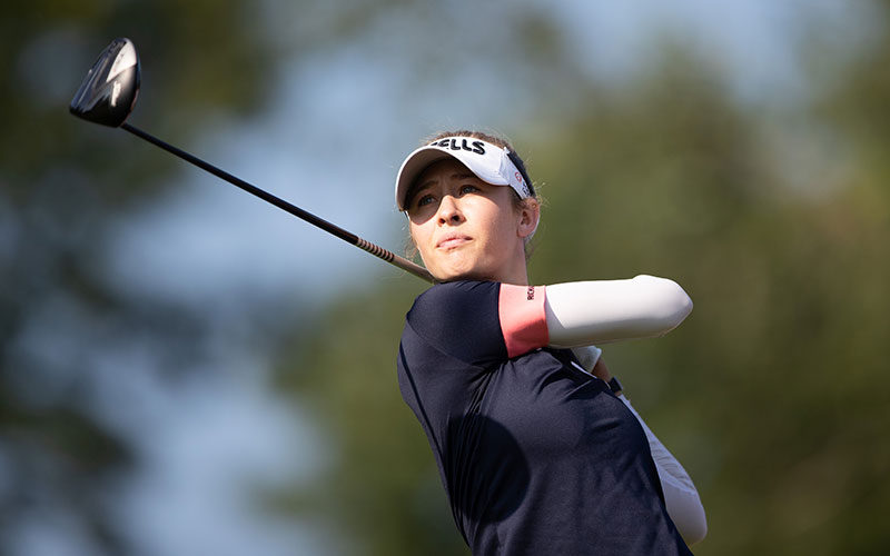 Nelly Korda in Round 1. (Matthieu Joffres / Amundi Evian Championship)