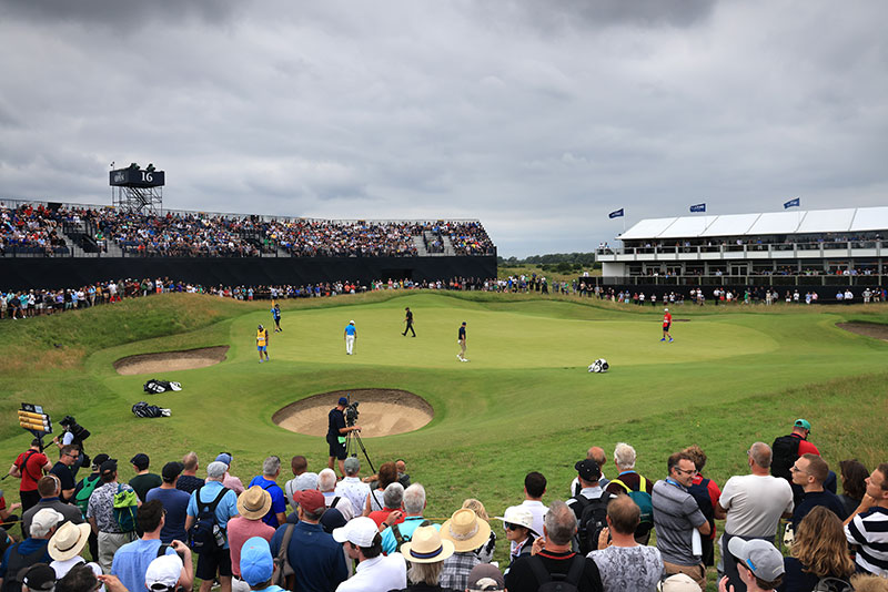 A general view of the 16th hole during Day One of The 149th Open at Royal St George’s Golf Club on July 15, 2021 in Sandwich, England. (Photo by David Cannon/R&A/R&A via Getty Images)