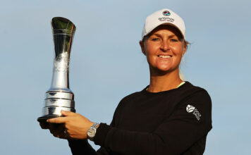 Anna Nordqvist Wins Thrilling AIG Women’s Open, Ko Finishes T29 Champion, Anna Nordqvist of Sweden poses with the AIG Women's Open trophy during Day Four of the AIG Women's Open at Carnoustie Golf Links on August 22, 2021 in Carnoustie, Scotland. (Photo by Warren Little/R&A/R&A via Getty Images)