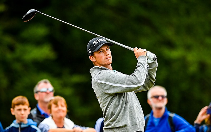 Daniel Hillier tees off on the 1st hole during Day Three of The ISPS HANDA World Invitational at Galgorm Spa & Golf Resort in Ballymena, United Kingdom. (Photo by Charles McQuillan/Getty Images - Supplied by European Tour)