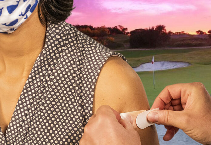 no vaccine no golf