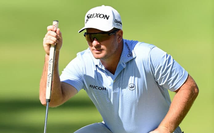 Ryan Fox putts on the seventh green during Day Three of The Open de Espana at Club de Campo Villa de Madrid on October 09, 2021 in Madrid, Spain. (Photo by Stuart Franklin/Getty Images - Supplied by European Tour)