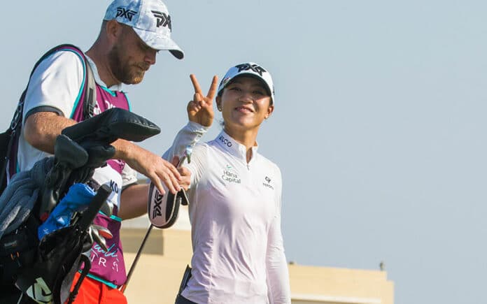 Lydia Ko during the third round of the Aramco Saudi Ladies International Presented By Public Investment Fund, Royal Greens Golf and Country Club, Jeddah, Saudi Arabia. Credit: Tristan Jones/LET