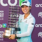 Lydia Ko Wins in Saudi Arabia By Five Lydia Ko with her trophy after winning the Aramco Saudi Ladies International Presented By Public Investment Fund, Royal Greens Golf and Country Club, Jeddah, Saudi Arabia. Credit: Tristan Jones/LET