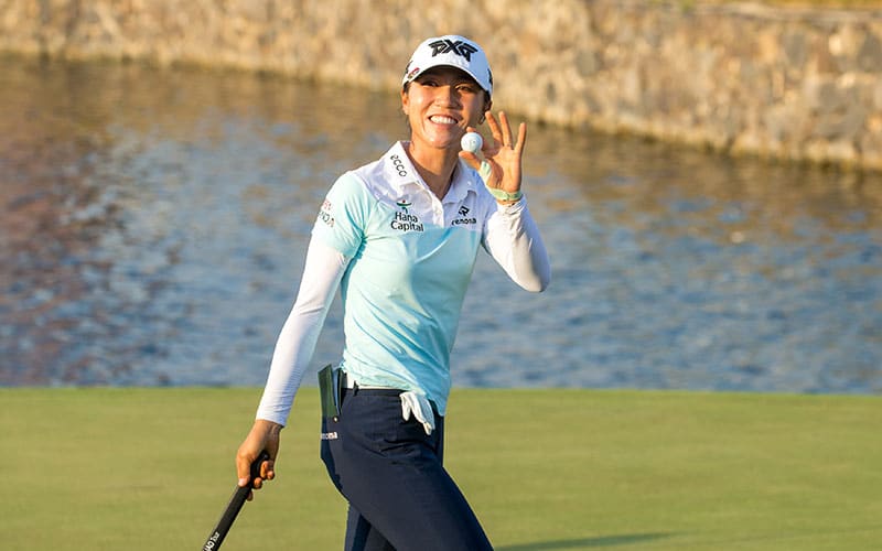 Lydia Ko during the final round of the Aramco Saudi Ladies International Presented By Public Investment Fund, Royal Greens Golf and Country Club, Jeddah, Saudi Arabia. Credit: Tristan Jones/LET