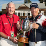 Seven Day Isolation Threatens Viability of New Zealand Open 2020 New Zealand Open Champion Brad Kennedy with golfing legend Sir Bob Charles. Photo Credit: Photosport.nz
