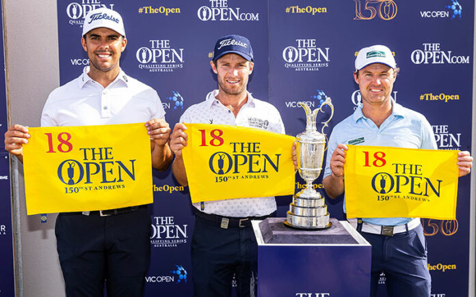 Dimitrios Papadatos, Ben Campbell and Matthew Griffin have qualified for The 150th Open at St Andrews after earning places through the Vic Open. (The R&A)