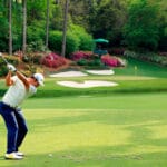 Masters Could Be A Classic Rolex Testimonee Hideki Matsuyama Plays A Stroke From The No. 12 Tee During The Final Round At The 85th Masters
